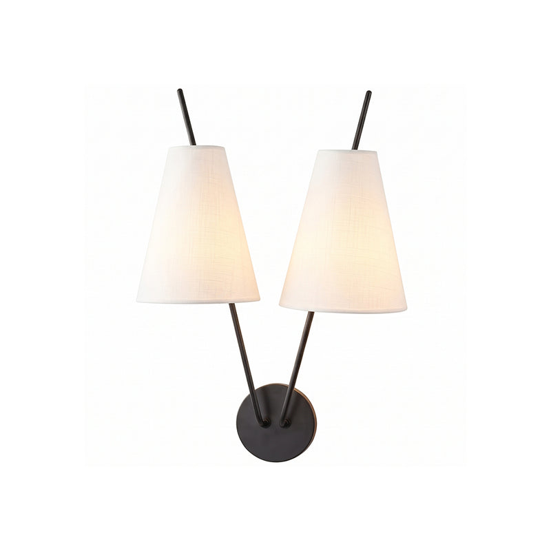 Beaumont Dual-Arm Fabric Wall Sconce