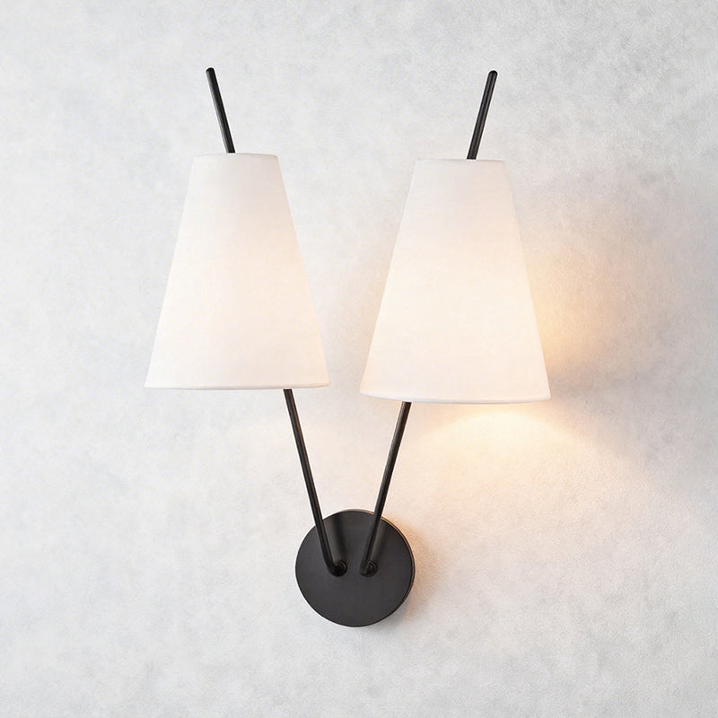 Beaumont Dual-Arm Fabric Wall Sconce