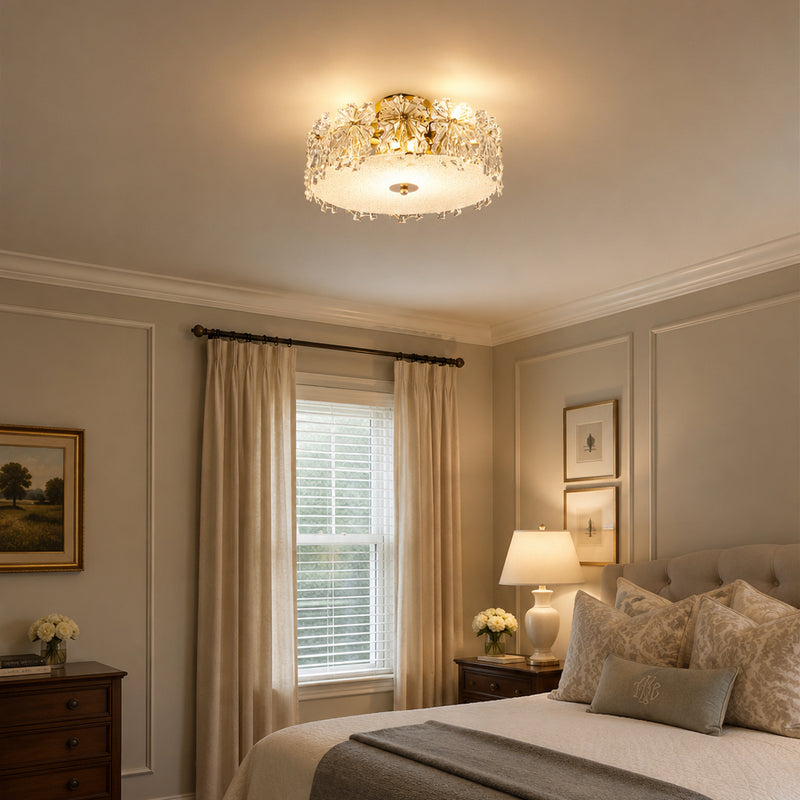 Bianca Glass Semi-Flush Mount Ceiling Light