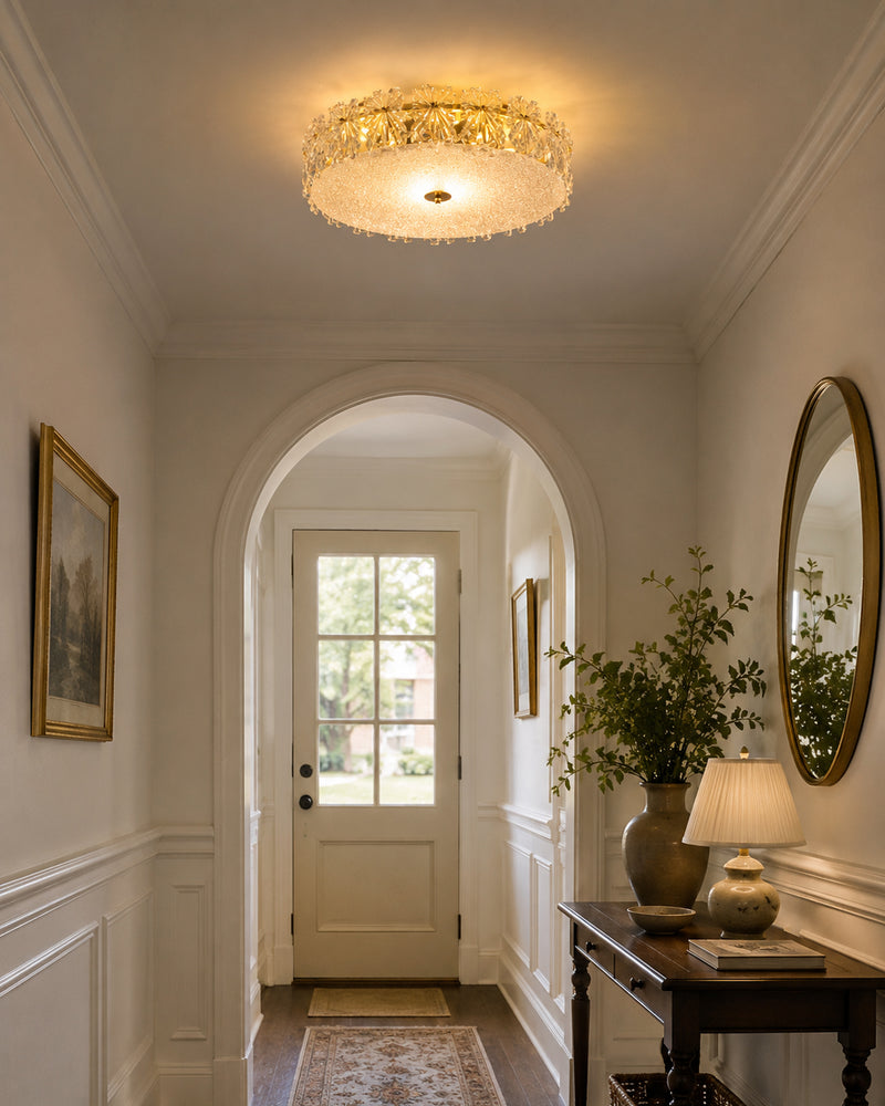Bianca Glass Semi-Flush Mount Ceiling Light
