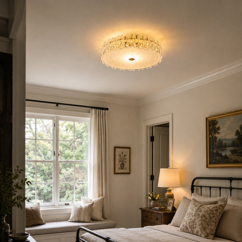 Bianca Glass Semi-Flush Mount Ceiling Light