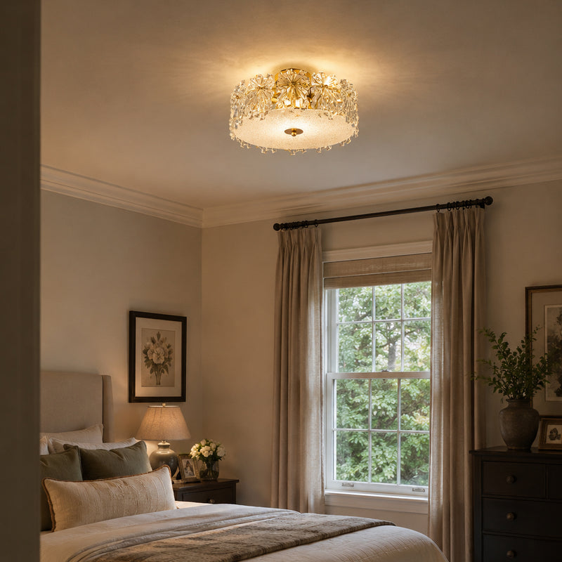 Bianca Glass Semi-Flush Mount Ceiling Light