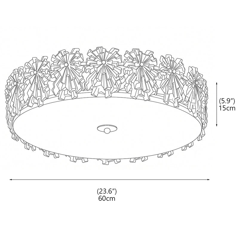 Bianca Glass Semi-Flush Mount Ceiling Light