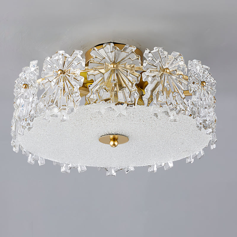 Bianca Glass Semi-Flush Mount Ceiling Light