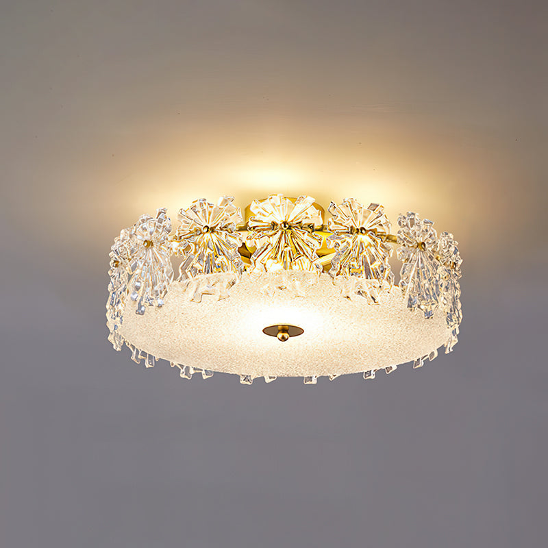 Bianca Glass Semi-Flush Mount Ceiling Light