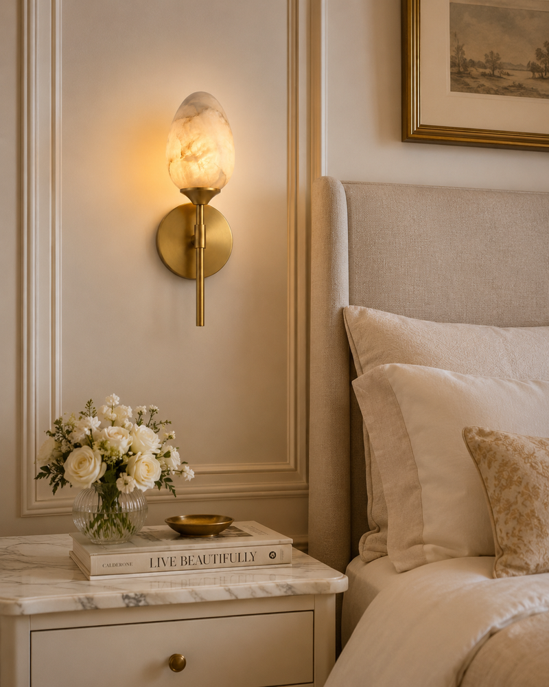 Blossom Alabaster Wall Light
