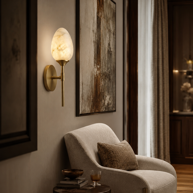 Blossom Alabaster Wall Light