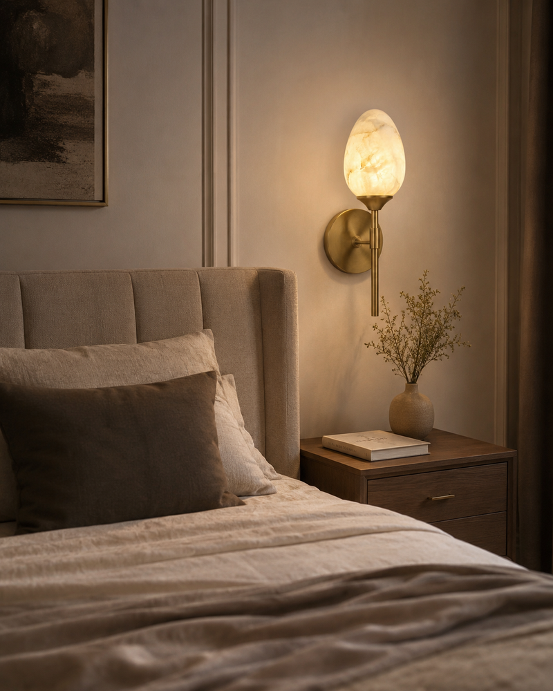 Blossom Alabaster Wall Light