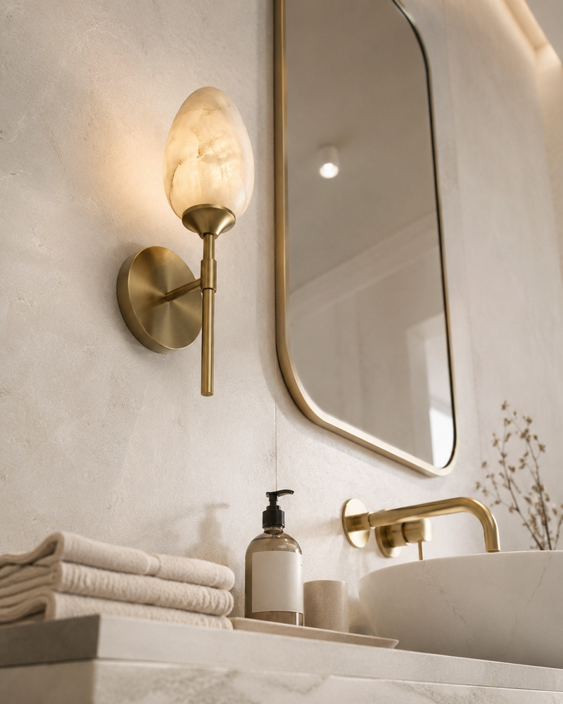 Blossom Alabaster Wall Light