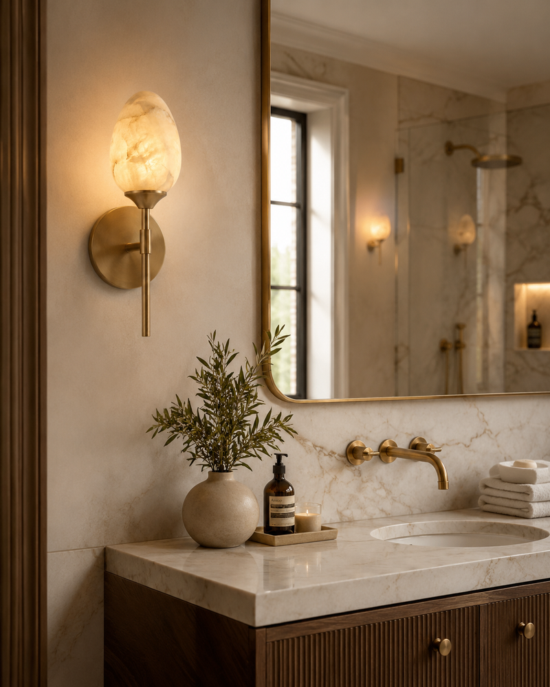 Blossom Alabaster Wall Light