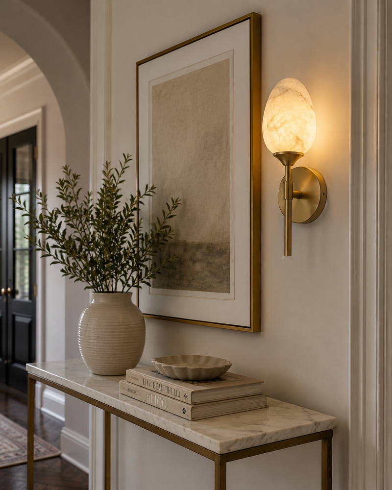 Blossom Alabaster Wall Light