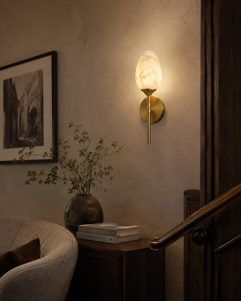 Blossom Alabaster Wall Light