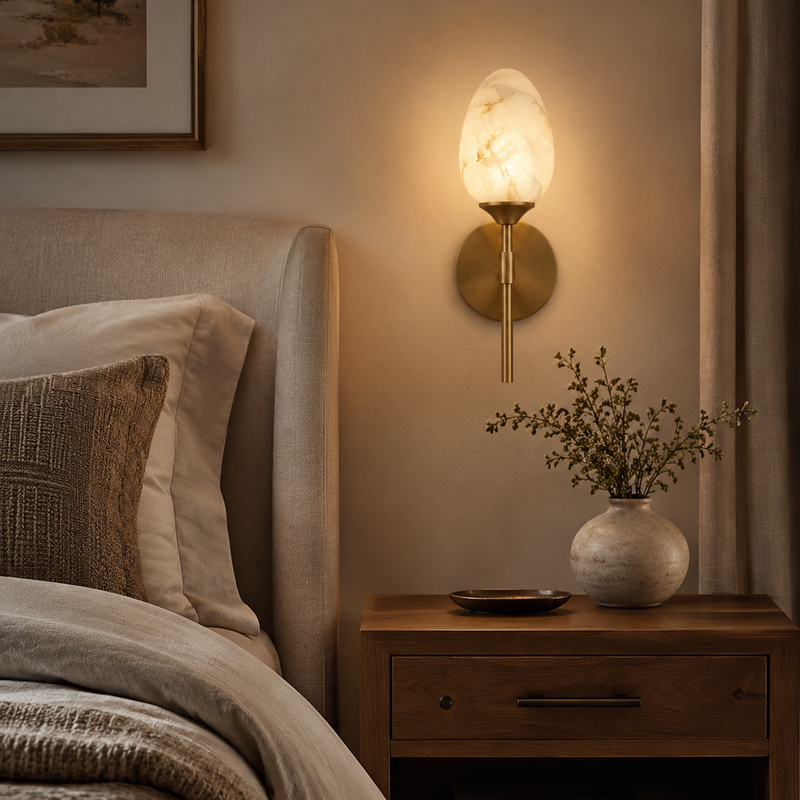 Blossom Alabaster Wall Light