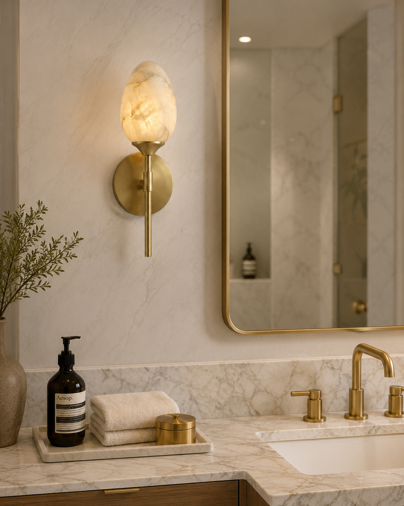 Blossom Alabaster Wall Light