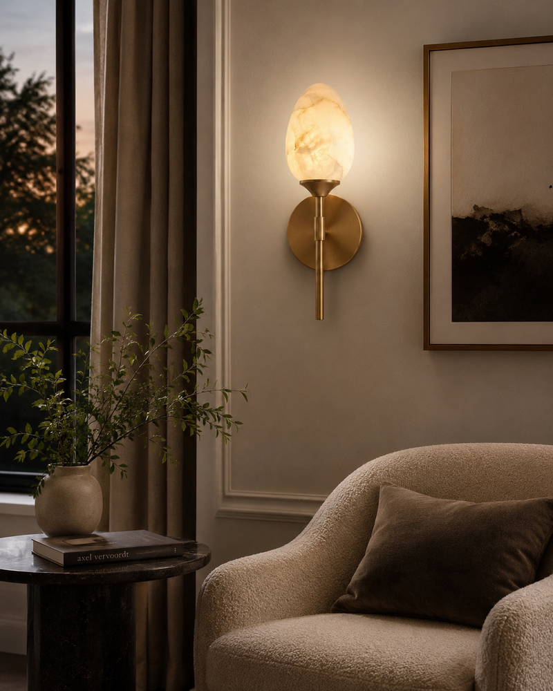 Blossom Alabaster Wall Light
