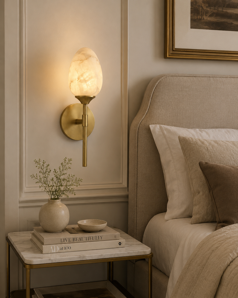Blossom Alabaster Wall Light