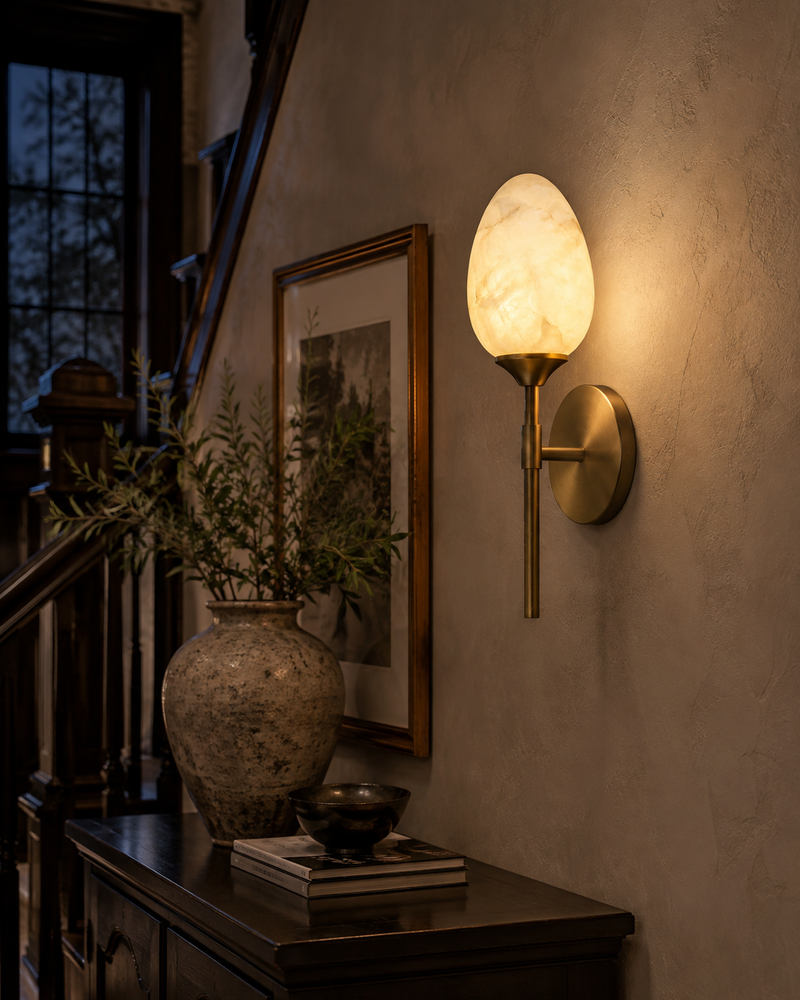 Blossom Alabaster Wall Light