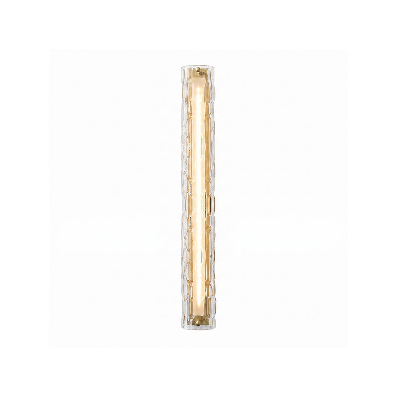 Brass Ripple Glass Wall Sconce