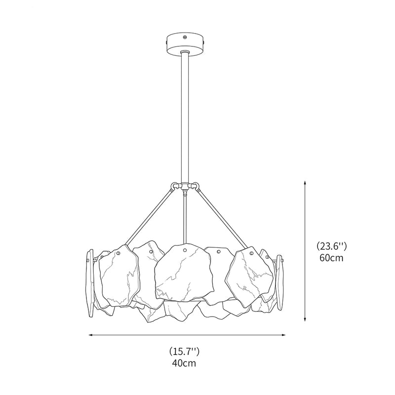 Burton Alabaster Chandelier