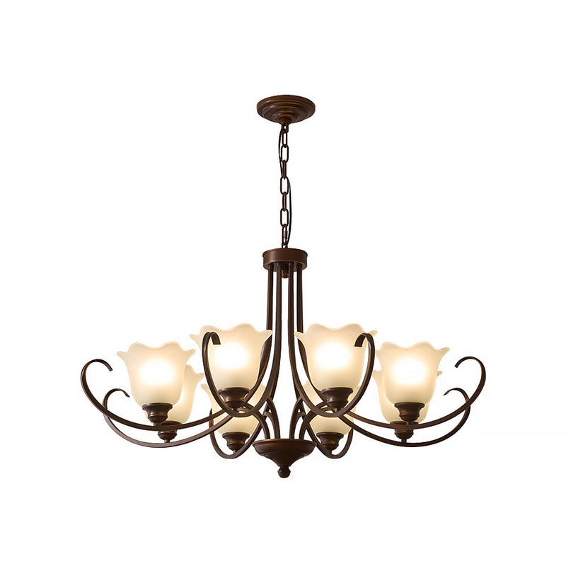 Calla Lily Scroll Chandelier