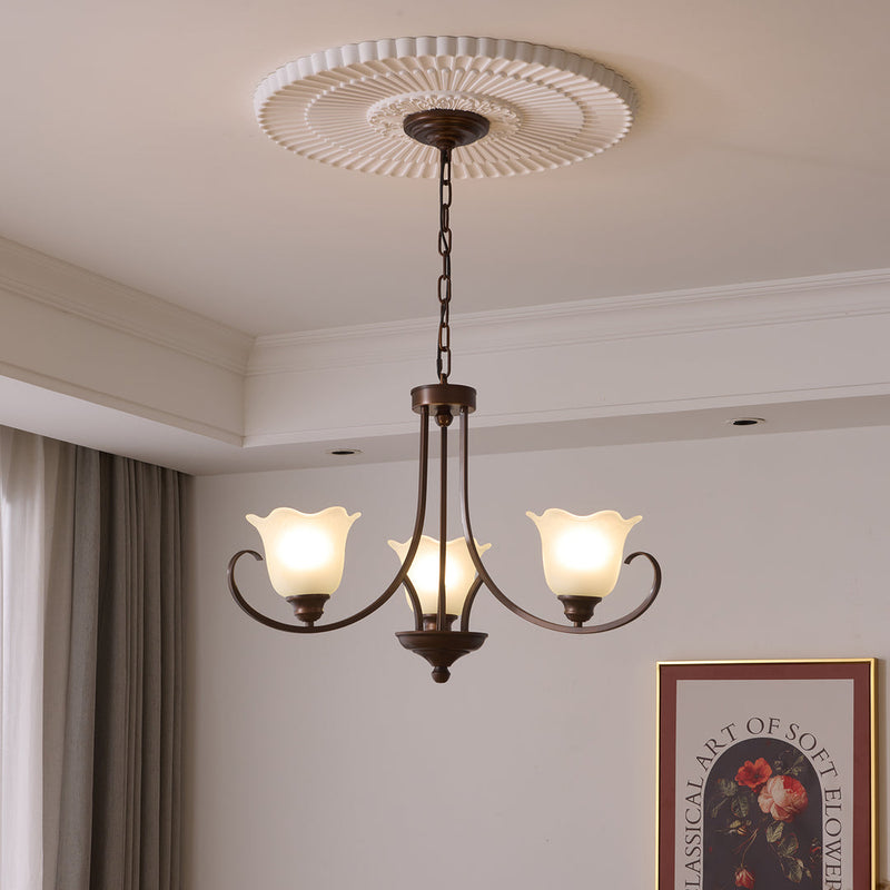Calla Lily Scroll Chandelier