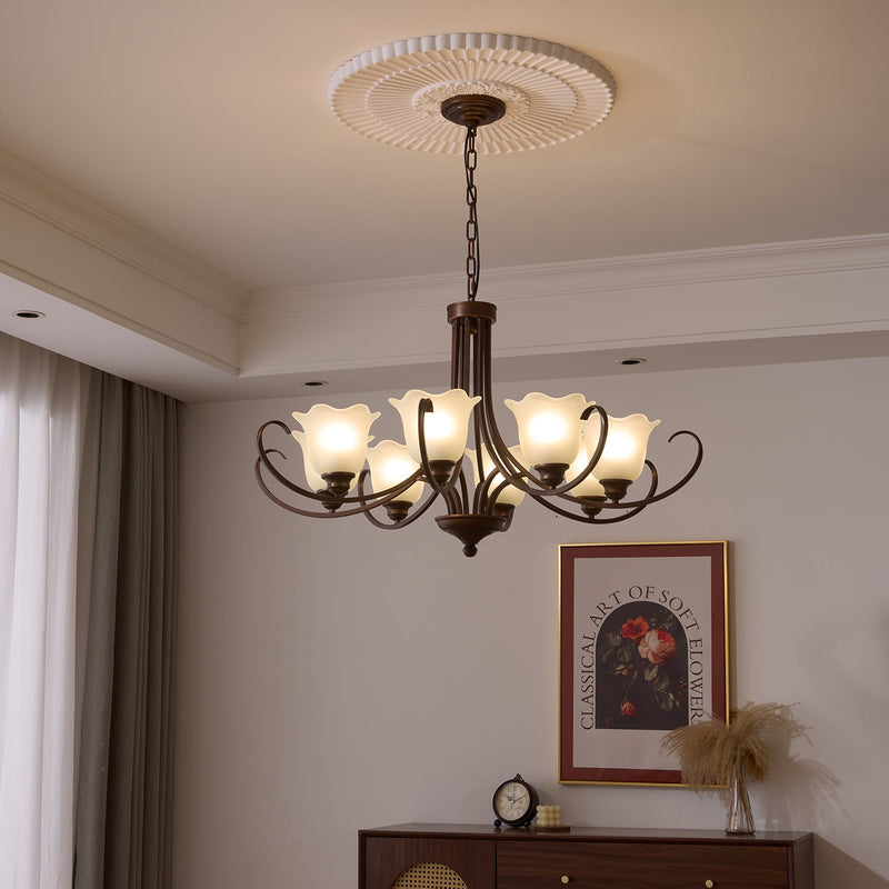 Calla Lily Scroll Chandelier