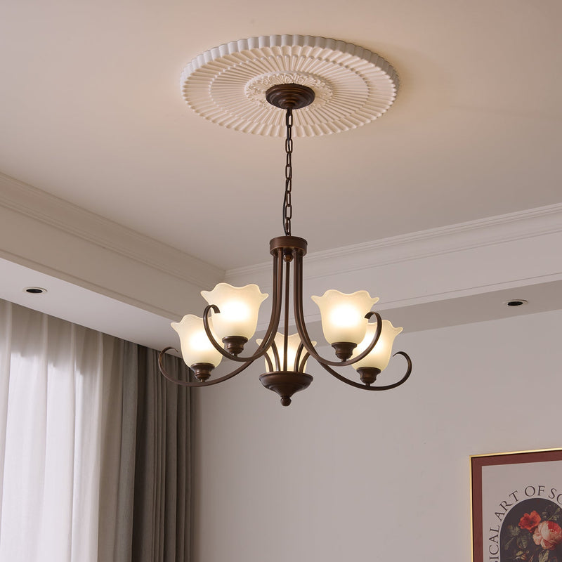 Calla Lily Scroll Chandelier