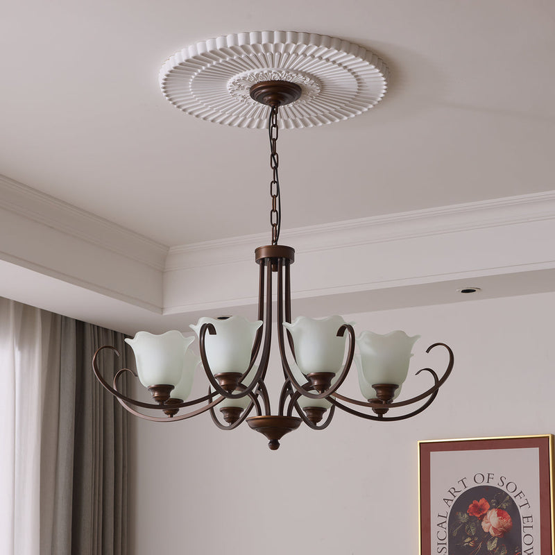 Calla Lily Scroll Chandelier