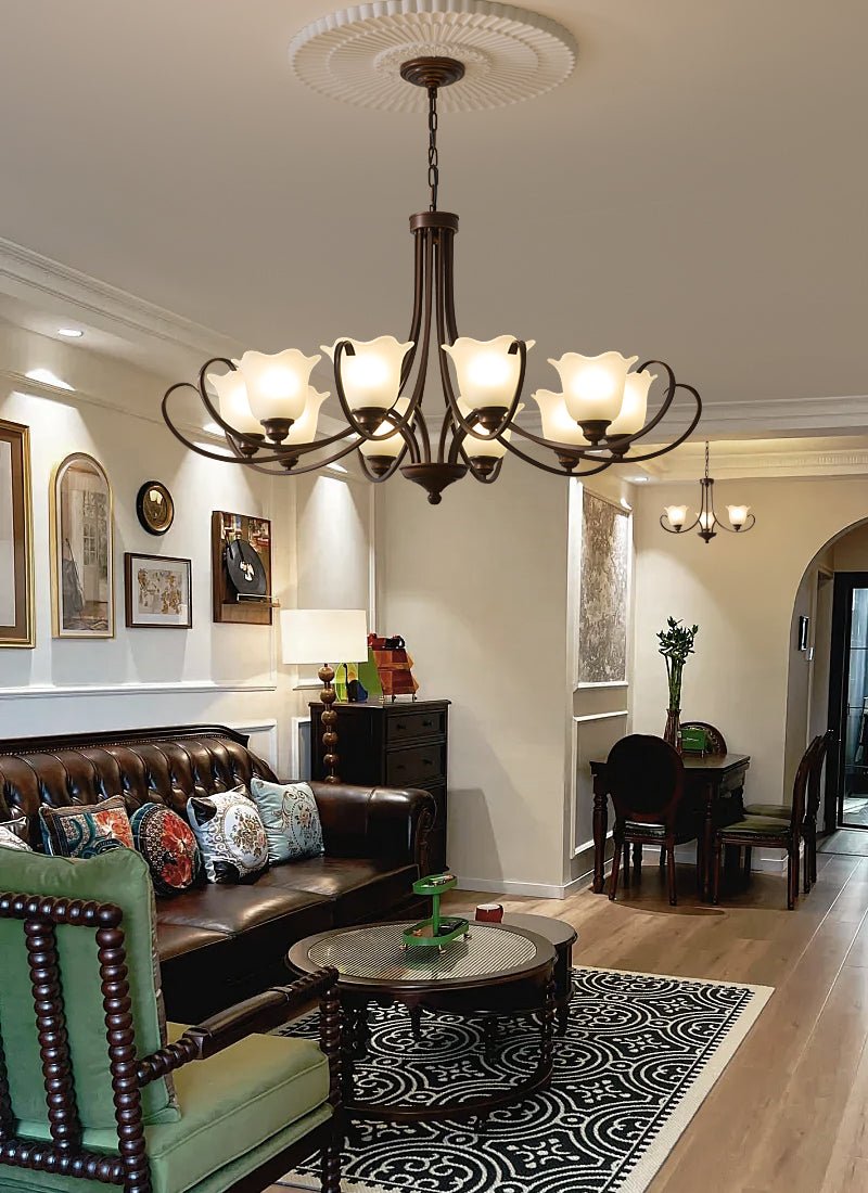 Calla Lily Scroll Chandelier