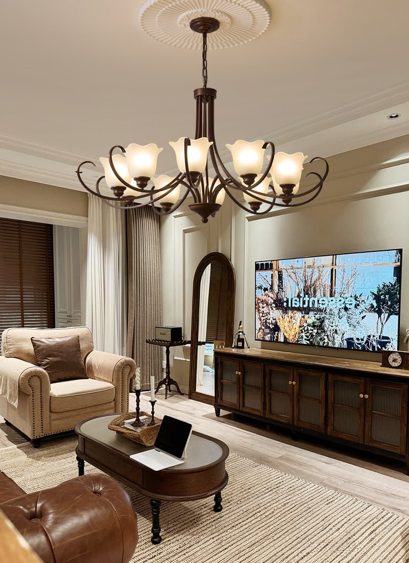 Calla Lily Scroll Chandelier