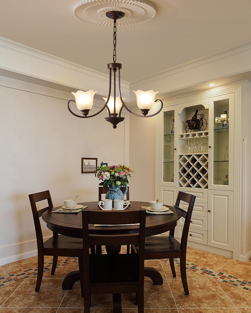 Calla Lily Scroll Chandelier