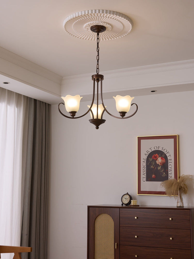 Calla Lily Scroll Chandelier