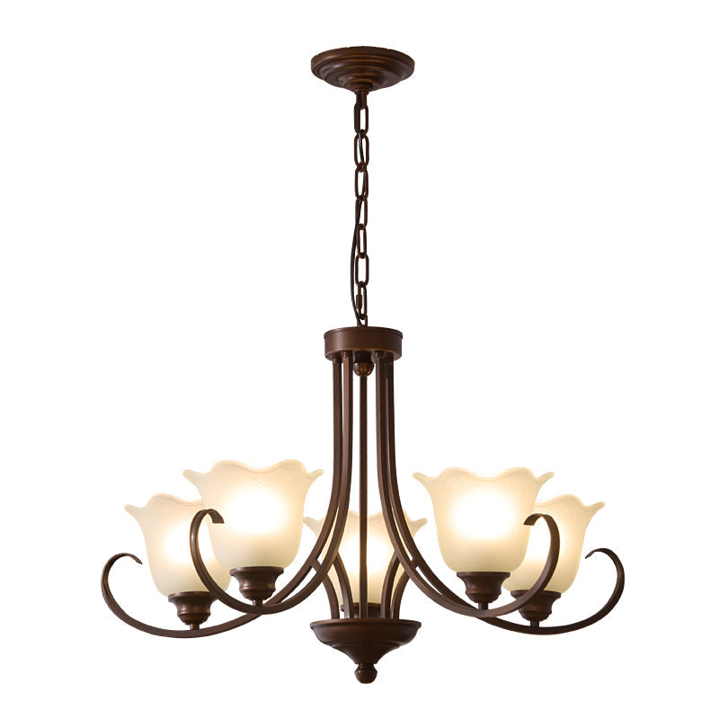 Calla Lily Scroll Chandelier