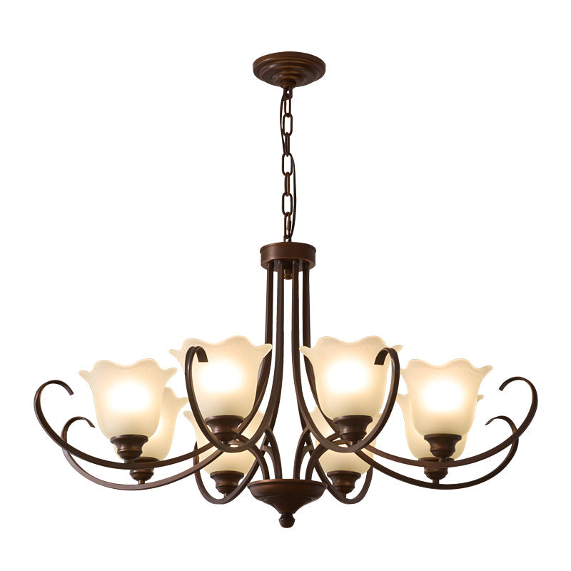 Calla Lily Scroll Chandelier