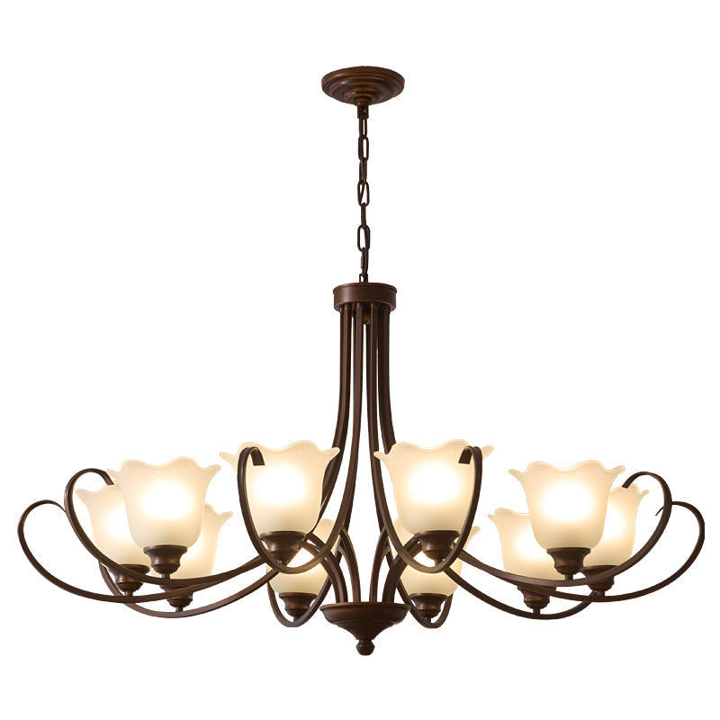 Calla Lily Scroll Chandelier