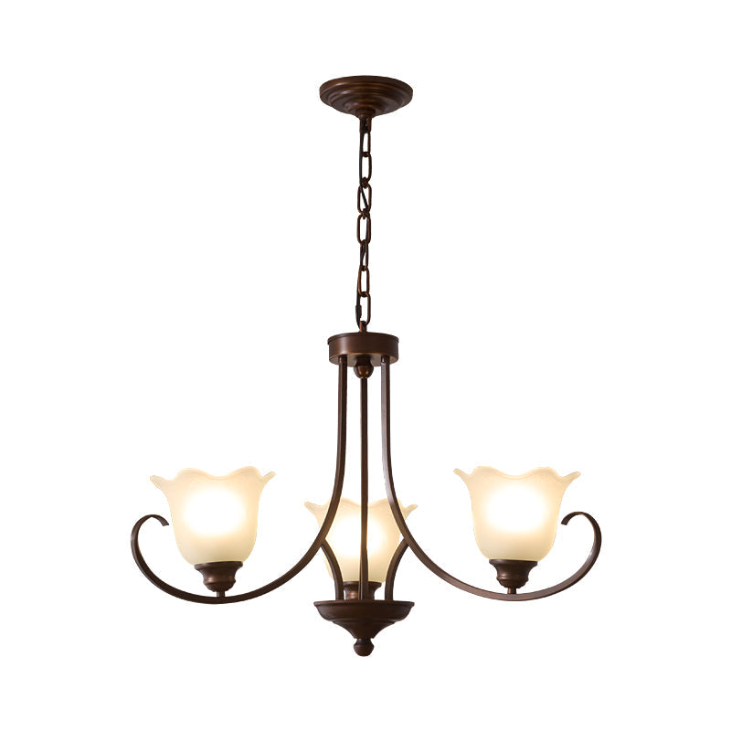 Calla Lily Scroll Chandelier