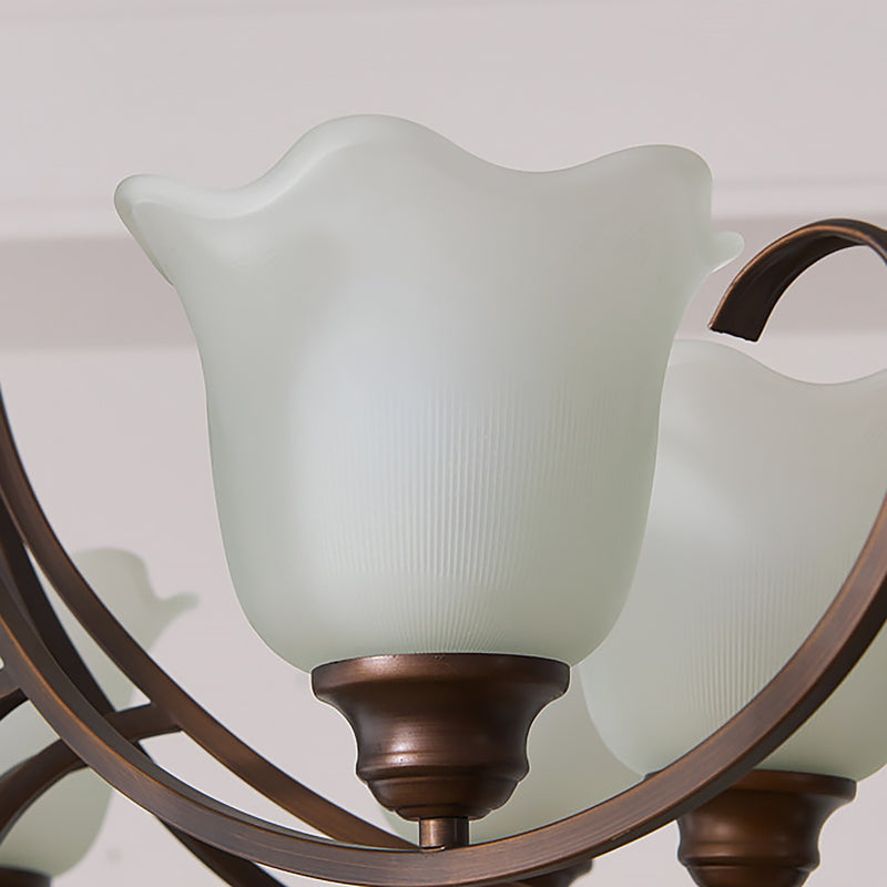 Calla Lily Scroll Chandelier