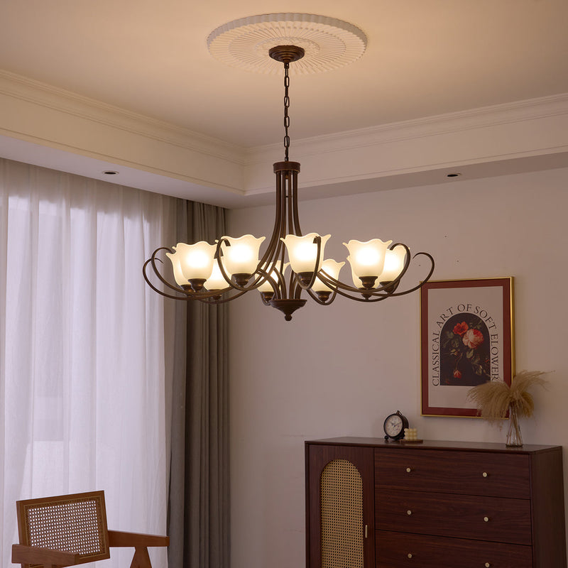 Calla Lily Scroll Chandelier