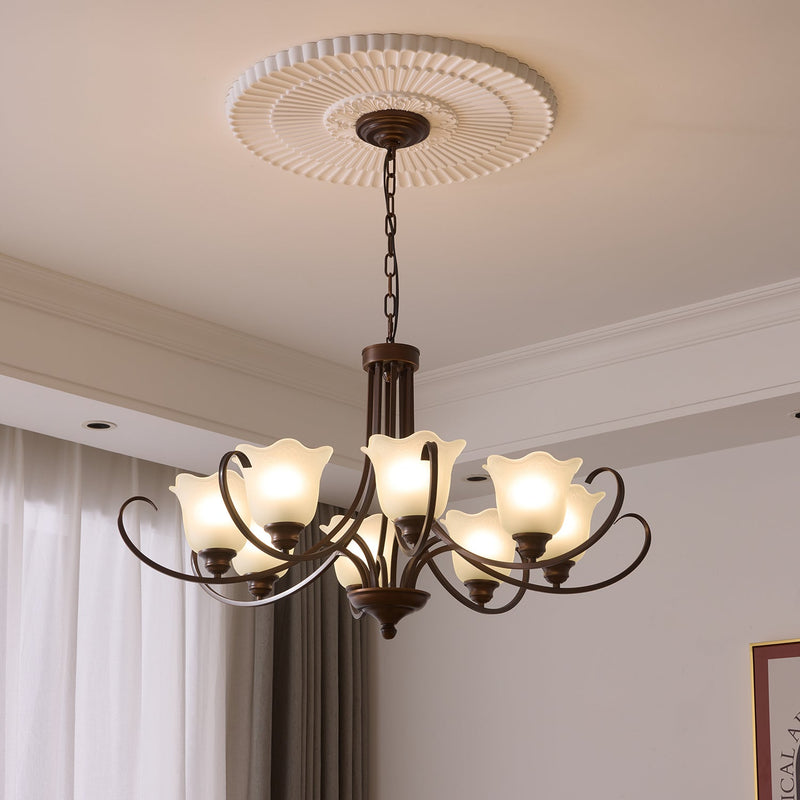 Calla Lily Scroll Chandelier