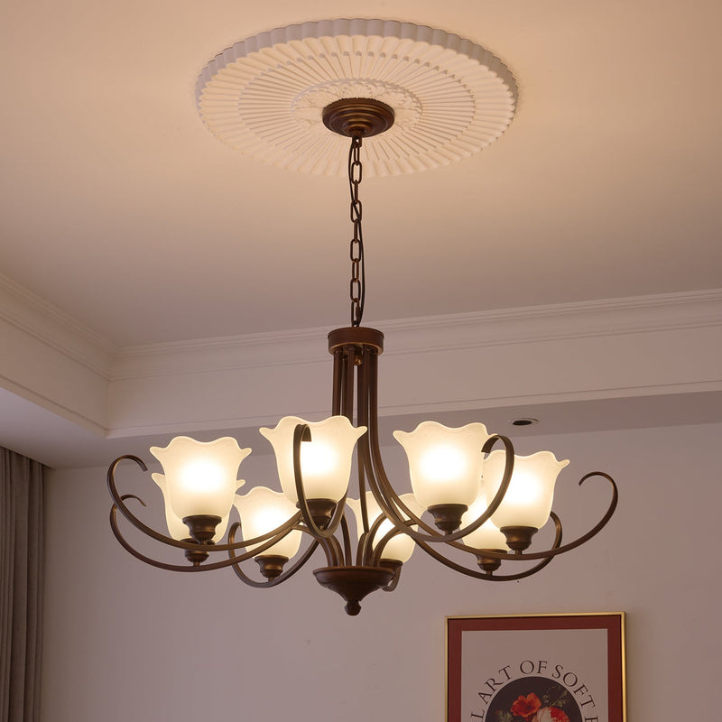 Calla Lily Scroll Chandelier