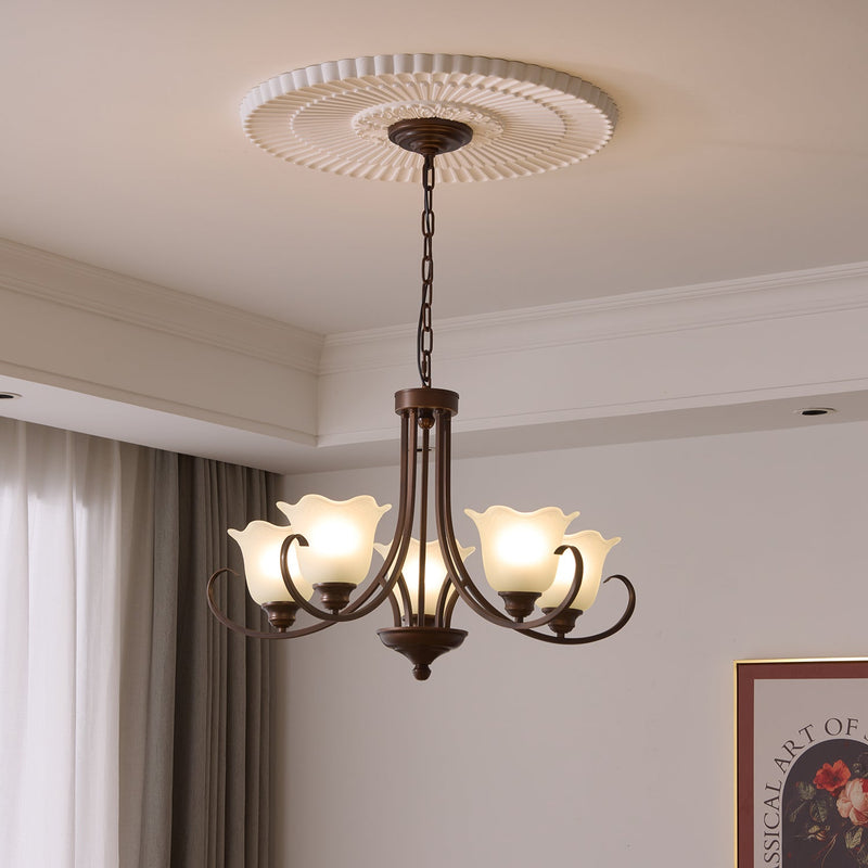 Calla Lily Scroll Chandelier