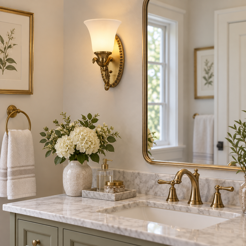 Calloway Classical Brass Sconce