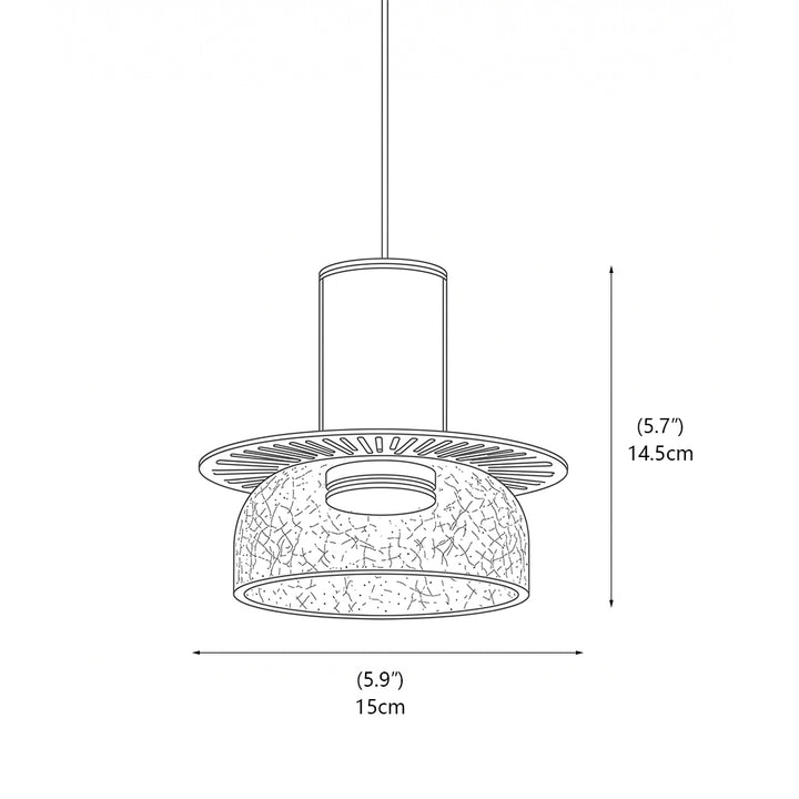 Callum Crackle Glass Pendant Lamp