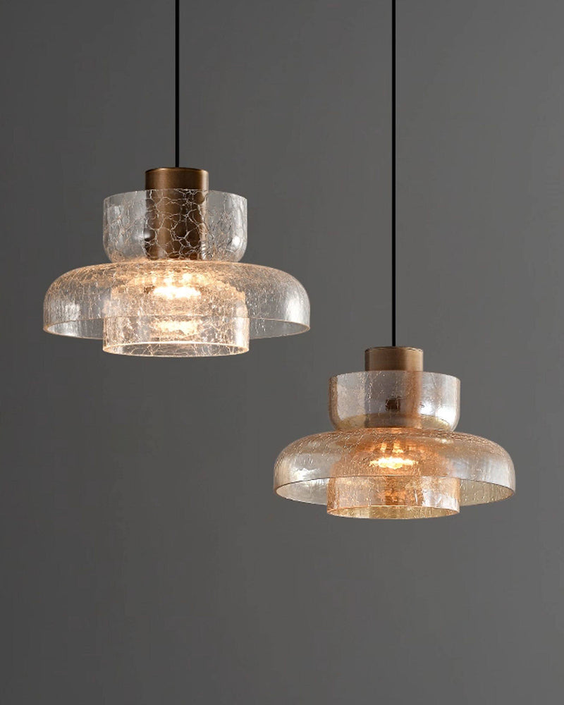 Callum Crackle Glass Pendant Lamp