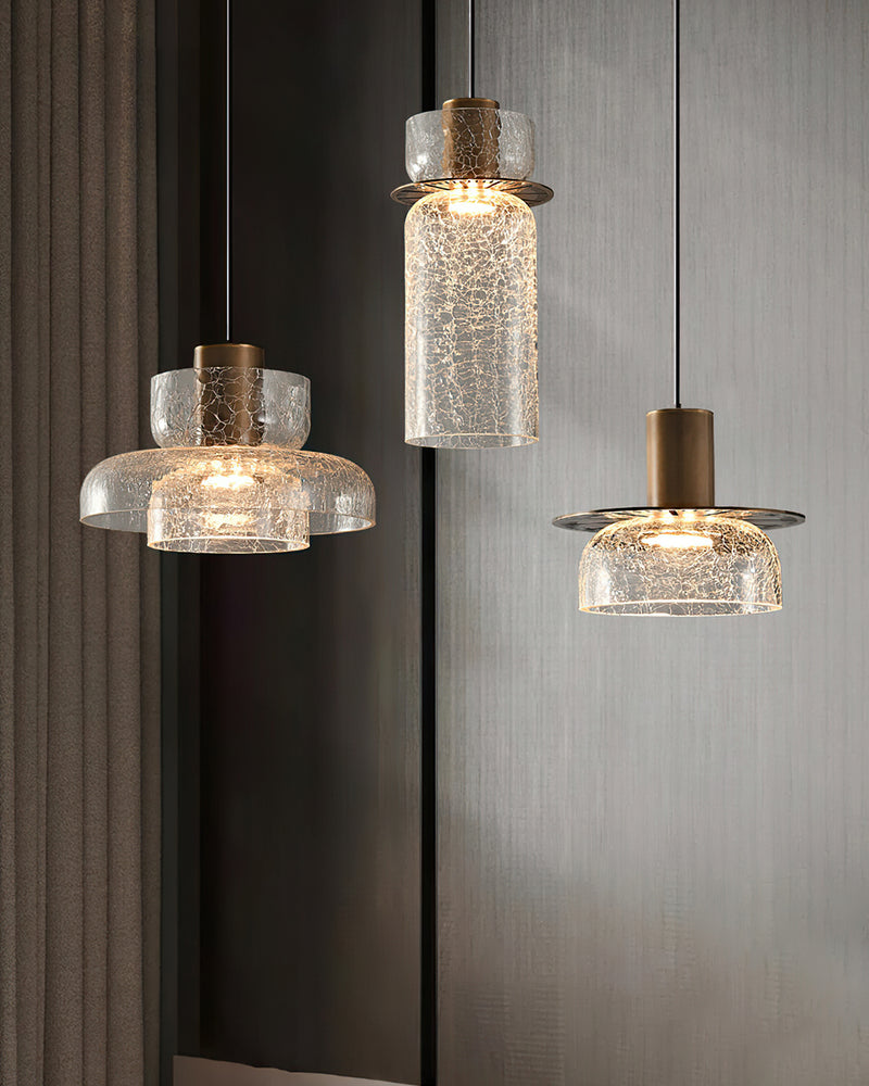 Callum Crackle Glass Pendant Lamp