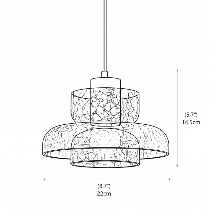 Callum Crackle Glass Pendant Lamp