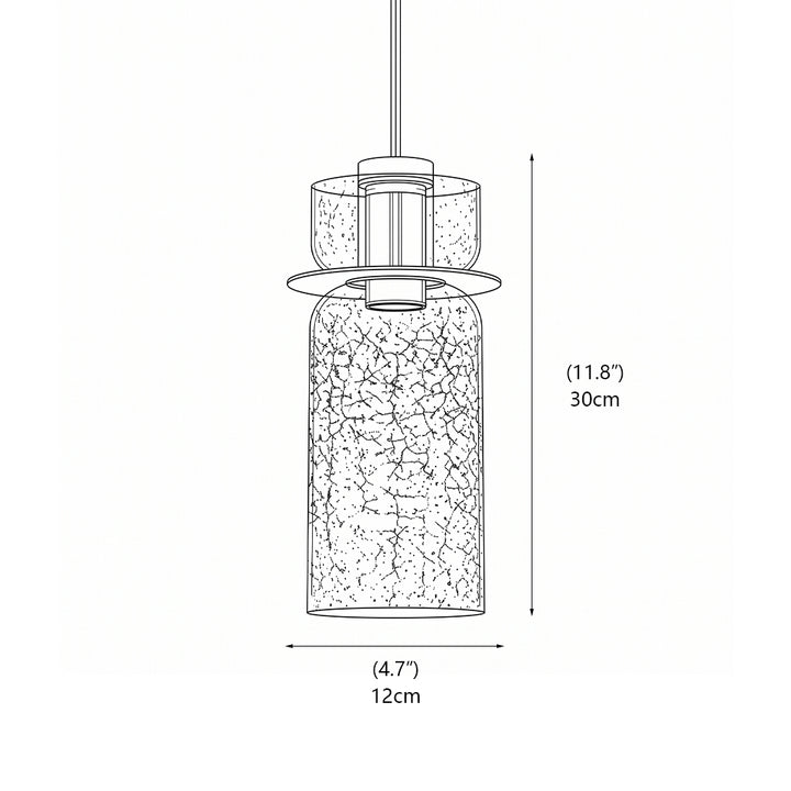 Callum Crackle Glass Pendant Lamp