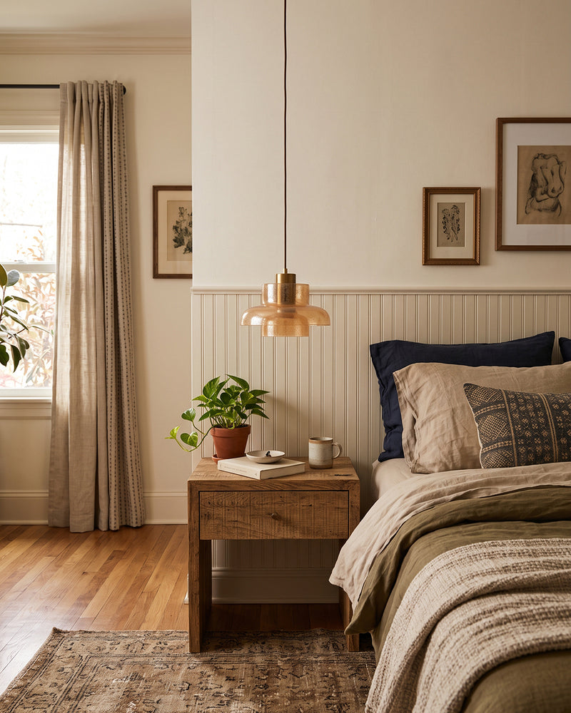 Callum Crackle Glass Pendant Lamp