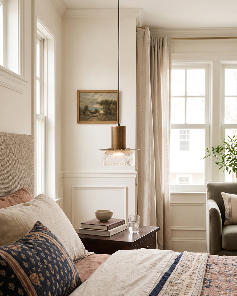 Callum Crackle Glass Pendant Lamp