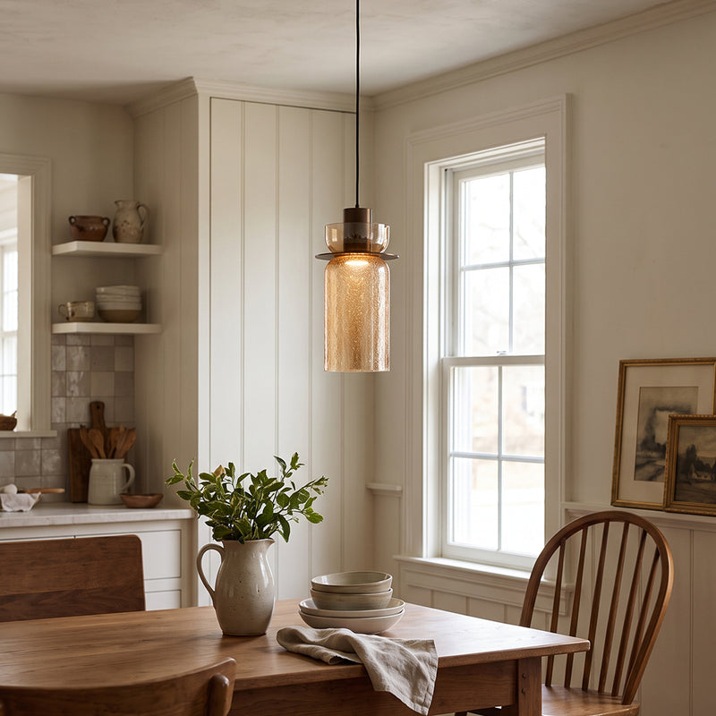 Callum Crackle Glass Pendant Lamp